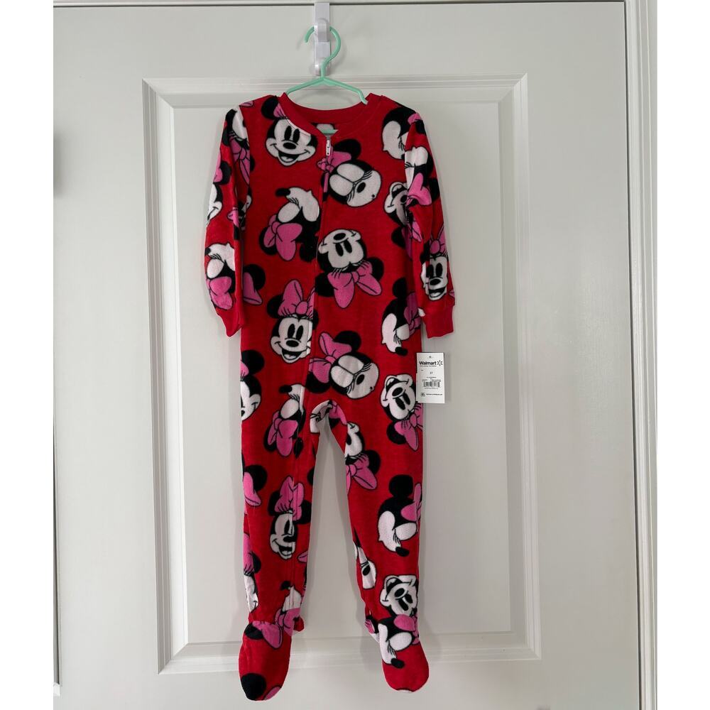 Minnie Mouse Toddler Girls' One-Piece Fleece Blanket Sleeper Size 3T - Picture 2 of 6